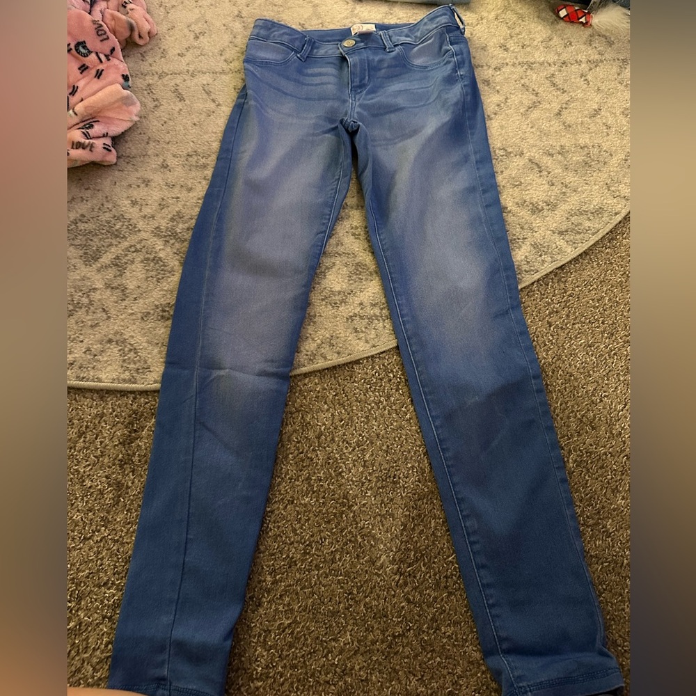 SO Blue Skinny Jeans with Authentic Fading